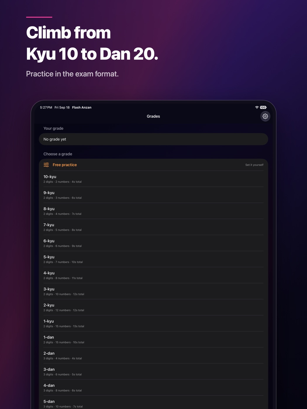 FlashAnzan iPad screenshot
